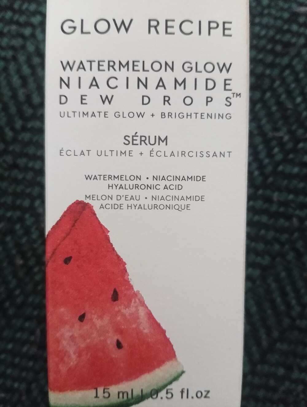 Glow Recipe Watermelon Glow Niacinamide Dew Drops - Red & Green Illustration